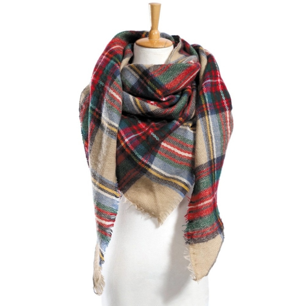 Plaid Tartan Scarf Shawl